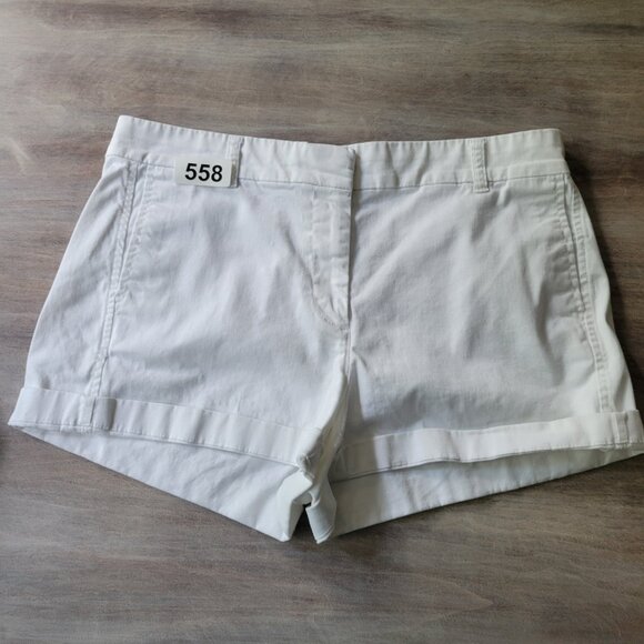 J.Crew Short Womens 10 Ivory Flat Front High Rise 3" Stretch Chino Preppy Casual - Picture 6 of 6